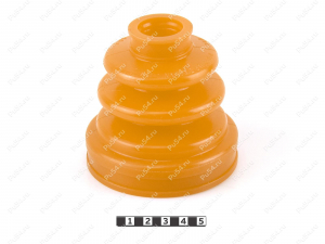CV-joint dust boot (inner), rear suspension, Código de product 1-05-029, Poliuretano, PU54/M71/naranja, Imagen №2
