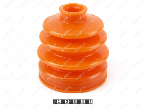 Bota de junta homocinética TOYOTA, Código de product 1-05-034, Poliuretano, PU54/E72/rojo, Imagen №1