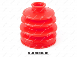 Bota de junta homocinética TOYOTA, Código de product 1-05-034, Poliuretano, PU54/E72/rojo, Imagen №2