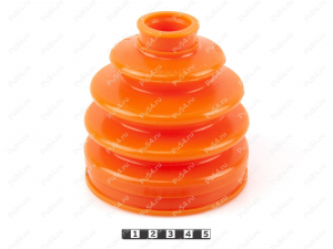 CV-joint dust boot, Código de product 1-05-035, Poliuretano, PU54/E72/rojo, Imagen №1