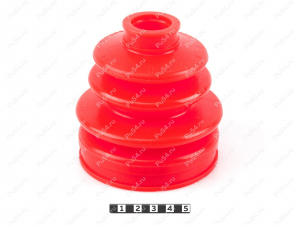 CV-joint dust boot, Código de product 1-05-036, Poliuretano, PU54/E72/rojo, Imagen №2