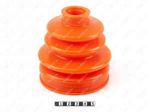 CV-joint dust boot, Código de product 1-05-036, Poliuretano, PU54/E72/rojo, Imagen №1