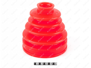 CV-joint dust boot (inner), front suspension, Código de product 1-05-037, Poliuretano, PU54/E72/rojo, Imagen №2