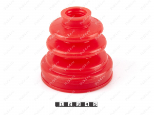 CV-joint dust boot (inner), rear suspension, Código de product 1-05-029, Poliuretano, PU54/M71/naranja, Imagen №1