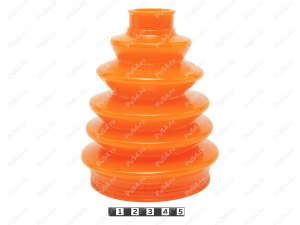 CV-joint dust boot (outer), Código de product 19-05-002, Poliuretano, PU54/M71/naranja, Imagen №1
