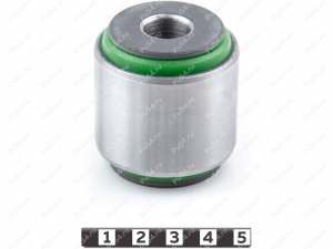 Hub silent block (upper), rear suspension, pressed-in, Código de product 7-06-1601, Poliuretano, PU54/M80/verde, Imagen №1