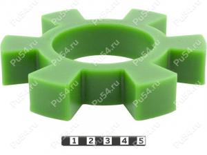 Piñón de acoplamiento elástico 140*70*25, Código de product 33-01-1097, Poliuretano, PU54i/K80/темно-зеленый, Imagen №1