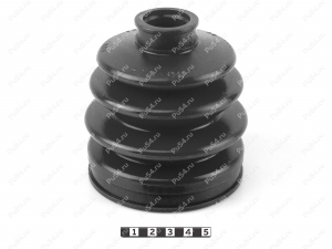 Bota de junta homocinética TOYOTA, Código de product 1-05-034, Poliuretano, PU54/E72/rojo, Imagen №3