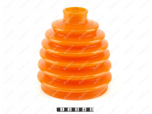 CV-joint dust boot (outer), front suspension, Código de product 3-05-010, Poliuretano, PU54/M71/naranja, Imagen №3