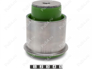 Beam silent block, rear suspension, pressed-in, Código de product 22-06-33751, Poliuretano, PU54/M80/verde, Imagen №1