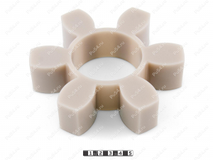 Piñón de acoplamiento flexible 163*75*40 (6 vigas), Código de product 33-01-1211, Poliuretano, PU54/M92/красный, Imagen №1