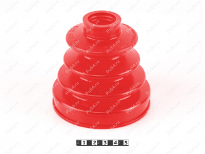 CV-joint dust boot (outer), front and rear suspension, Código de product 1-05-025, Poliuretano, PU54/M71/naranja, Imagen №2