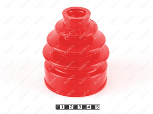 CV-joint dust boot (outer), front suspension, Código de product 1-05-024, Poliuretano, PU54/E72/rojo, Imagen №2