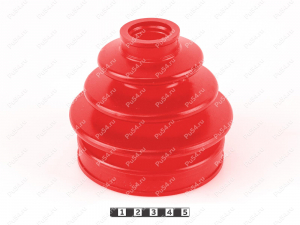 CV-joint dust boot (outer), front suspension, Código de product 1-05-022, Poliuretano, PU54/M71/naranja, Imagen №2