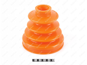 CV-joint dust boot (outer), front and rear suspension, Código de product 1-05-025, Poliuretano, PU54/M71/naranja, Imagen №1