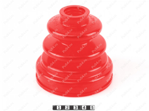 CV-joint dust boot (inner), front and rear suspension, Código de product 1-05-028, Poliuretano, PU54/E72/rojo, Imagen №2
