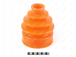 CV-joint dust boot (outer), front suspension, Código de product 1-05-024, Poliuretano, PU54/E72/rojo, Imagen №1