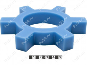 Piñón de acoplamiento elástico 158*76*25, Código de product 33-01-1051, Poliuretano, PU54/M87/azul, Imagen №1