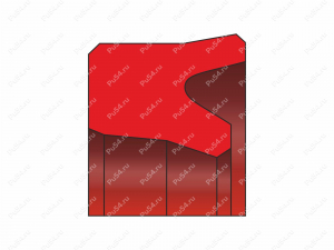 Уплотнение штока 35x45x8/L=9, аналог K22-035 PU KASTAS, TTI 1593/3 GUARNITEC, Código de product 70-08-925039, Poliuretano, PU54/M92/красный, Imagen №1