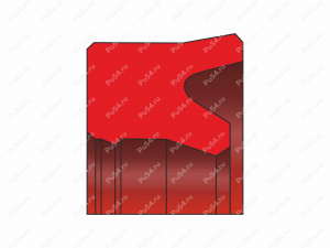 Манжета штока 140x160x15/L=16 аналог K33-140 PU KASTAS, Código de product 70-00-600036, Poliuretano, PU54/M92/красный, Imagen №1
