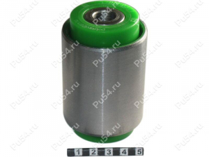 Low trailing arm silent block, rear suspension (axle), pressed-in, Código de product 1-06-0371, Poliuretano, Imagen №1