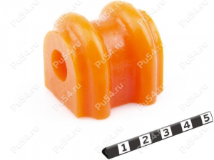 Buje del estabilizador, suspensión trasera, ID = 14,6mm, Código de product 16-01-252, Poliuretano, PU54/M71/naranja, Imagen №1