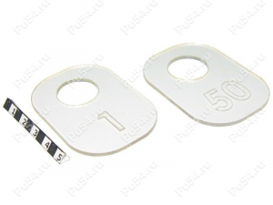 Plastic transparent numbered check set (1 - 50), Código de product 56-20-0091, Poliuretano, Imagen №1
