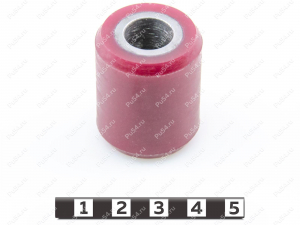 Casquillo elástico D 29,4 * d 13,1 * h 34,9 (engomado), Código de product 333-01-994, Poliuretano, PU54/K87/violeta/acero inoxidable, Imagen №1