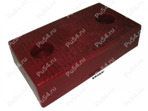 Ramp bump stop (400х250х100), Código de product 33-07-030, Poliuretano, PU54/E65/rojo, Imagen №1