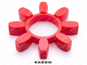 Вставка упругой муфты D214 x d 96x H36 мм, Código de product 33-01-1667, Poliuretano, PU54/M92/красный, Imagen №1
