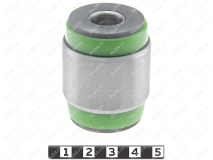 Buje del cubo de la suspensión trasera al brazo inferior, presionado, Código de product 7-06-1831, Poliuretano, PU54/M80/verde, Imagen №1