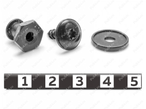 Push-in type clip (with self-tapping screw), Código de product 50-17-439, Poliuretano, Imagen №2