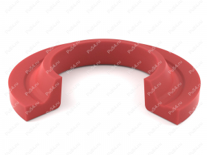 Грязесъемник 1-160 ГОСТ 24811-81 (157х189х6*12), Código de product 70-02-1045, Poliuretano, PU54/M92/красный, Imagen №1