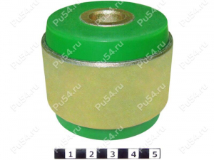 Trailling arm silent block, rear suspension, press-fitted, Código de product 1-06-15221, Poliuretano, Imagen №1