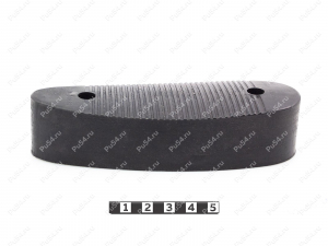 Recoil pad 145*49, 32mm, hole to hole center 91mm, Código de product 42-00-00532, Poliuretano, PU54/M71/negro, Imagen №2