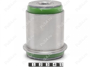 Lower control arm silent block, front suspension (pressed-in), Código de product 24-06-1501, Poliuretano, PU54/M80/verde, Imagen №1