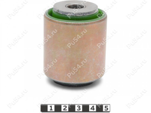 Lateral arm silent block, rear suspension (axle, pressed-in), Código de product 1-06-15381, Poliuretano, PU54/M80/verde, Imagen №1