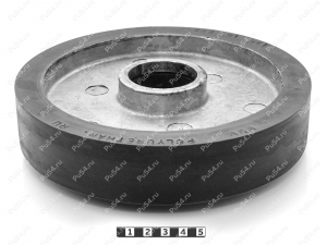 Wheel (restoration), Código de product 333-01-541, Poliuretano, PU54/M87/azul, Imagen №3