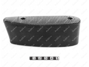 Recoil pad 138*48, 49mm, hole to hole center 91mm, Código de product 42-00-00744, Poliuretano, PU54/M71/negro, Imagen №2