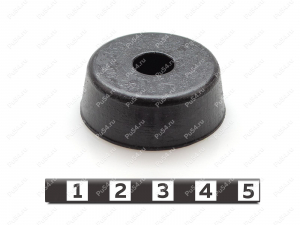 Ножка приборная D 37 x  d 5,5 x H 13,5, Código de product 33-01-1350, Poliuretano, PU54/M80/черный, Imagen №1