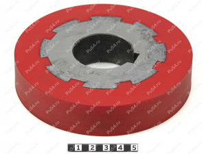 Ролик D 140 x d 88 x H 30 (восстановление), Código de product 333-01-978, Poliuretano, PU54/K65/красный, Imagen №2