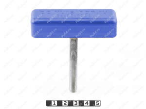 Manija con mariposa en forma de T (M8 tornillo, acero inoxidable), Código de product 36-00-0032, Poliuretano, PU54/M80/naranja, Imagen №8