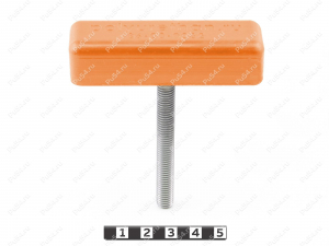 Manija con mariposa en forma de T (M8 tornillo, acero inoxidable), Código de product 36-00-0032, Poliuretano, PU54/M80/naranja, Imagen №9