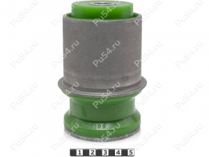 Beam silent block, rear suspension (pressed-in), Código de product 1-06-2003, Poliuretano, PU54/M80/verde, Imagen №1
