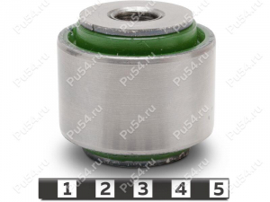 Hub silent block, rear suspension, pressed-in, Código de product 1-06-20961, Poliuretano, PU54/M80/verde, Imagen №1