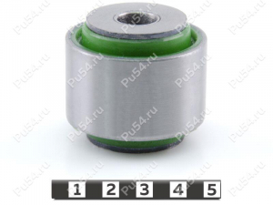 Hub silent block, rear suspension (to swinging arm), pressed-in, Código de product 1-06-2101, Poliuretano, PU54/M80/verde, Imagen №1