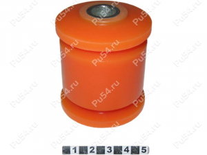 Lower trailing arm silent block, rear suspension, Código de product 1-06-2110, Poliuretano, Imagen №1