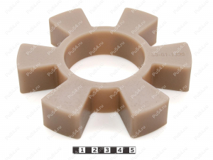 Вставка упругой муфты эластичная (звездочка) 150*70*28, Código de product 33-01-1322, Poliuretano, PU54/M92/красный, Imagen №1