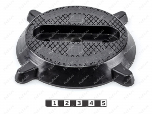 Base de montaje del recipiente, 20 mm de grosor, M10, Código de product 36-00-014, Poliuretano, PU54/M80/negro, Imagen №1