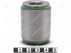 Stabilizer bracket silent block (KDSS), pressed-in, Código de product 1-06-2741, Poliuretano, PU54/M80/verde, Imagen №1